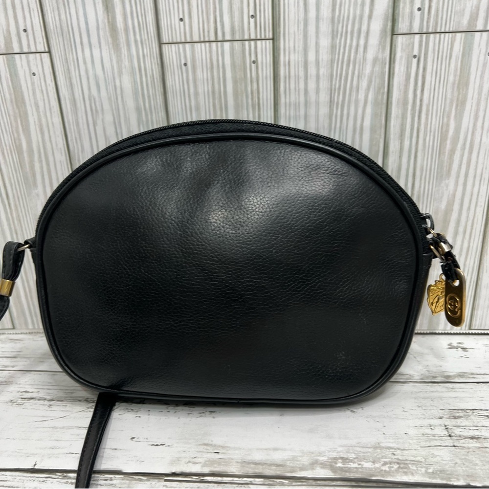 Gucci Vintage Black Leather  Crossbody Bag Gold Hardware - Picture 6 of 14